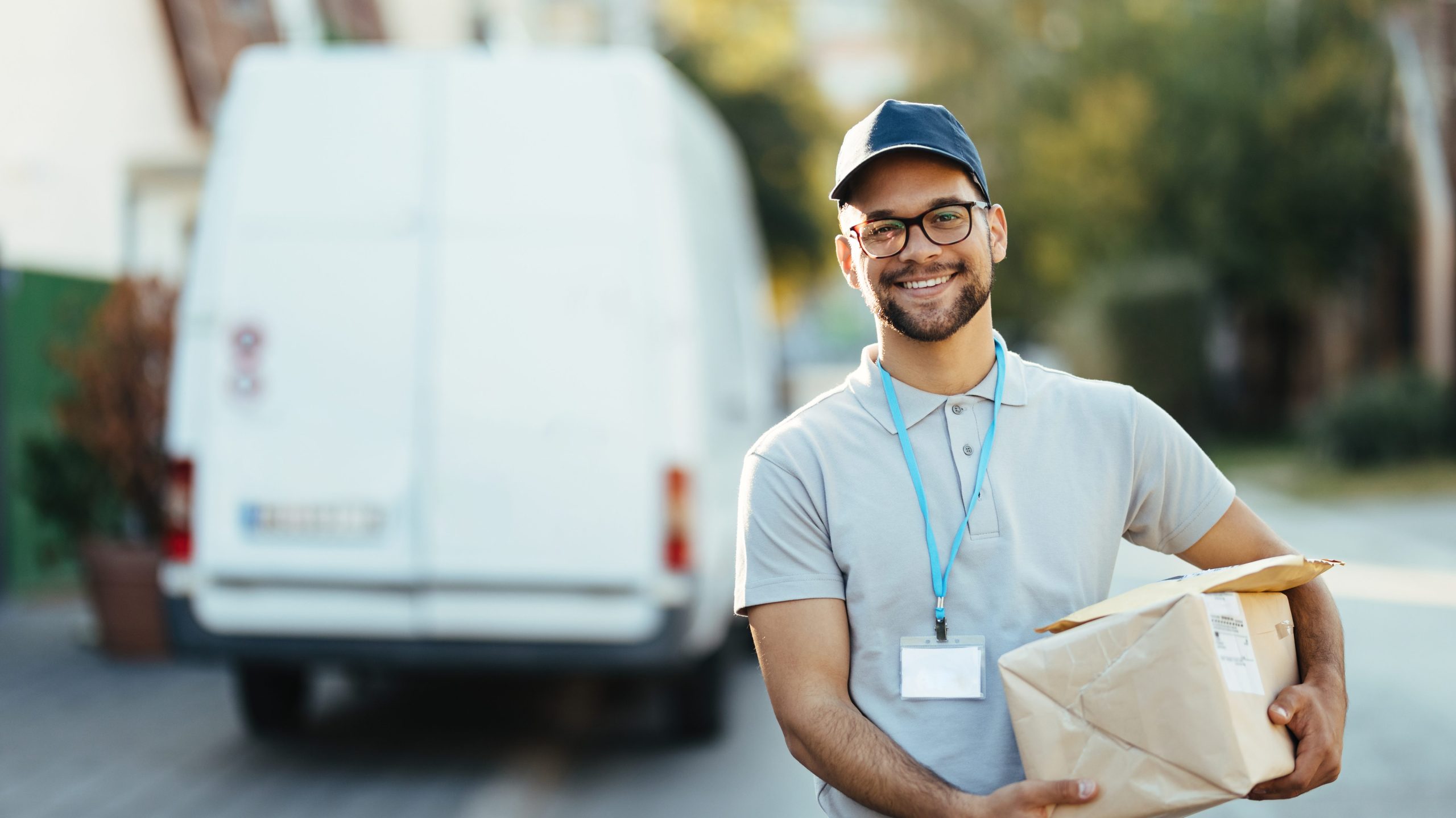 delivery man and van