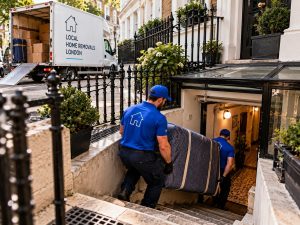 removal van london moving furniture from basement flat lightwell