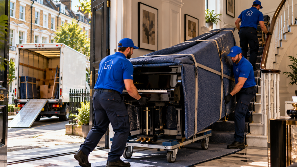 best removal team moving piano with specialist equipment in london